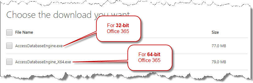 office 365 access database engine